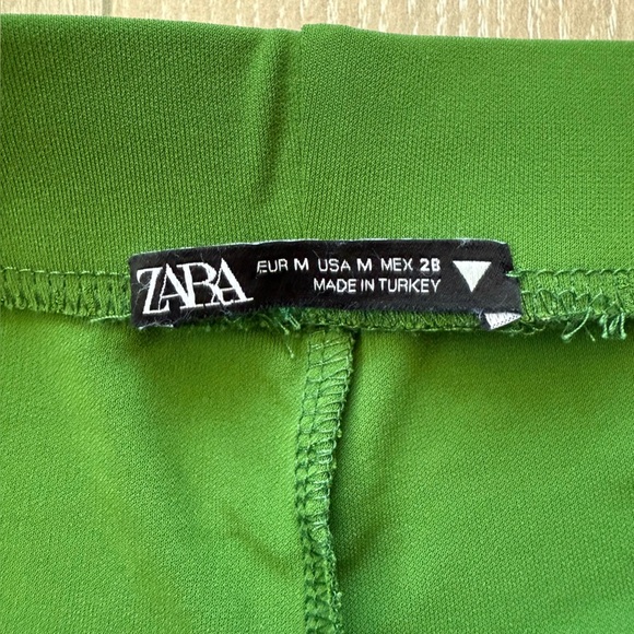 Zara High Waist Flare Pants in Green Women’s Size Medium - Picture 10 of 11